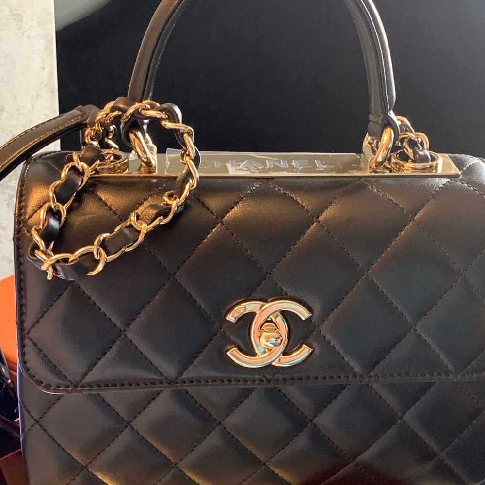 Authentic brand new Chanel Black Quilted Leather Handbag, limited edition. Must!